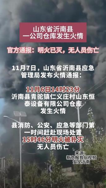 河南焦作一仓库发生火情 无人员伤亡