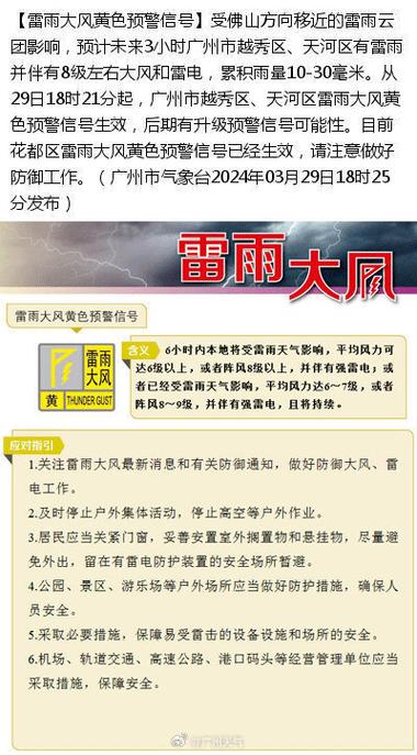广东省番禺区发布雷雨大风黄色预警_5