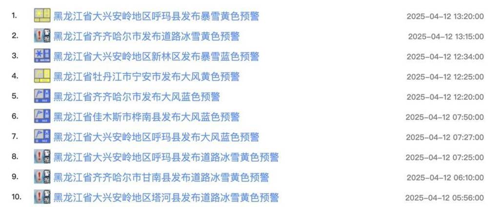 黑龙江省大兴安岭地区发布大雾黄色预警_1
