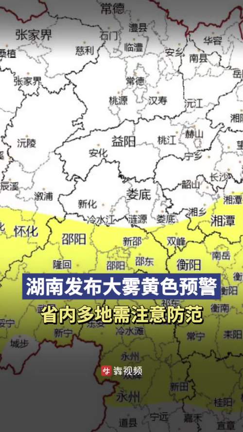 湖南省岳阳楼区发布大雾黄色预警_3
