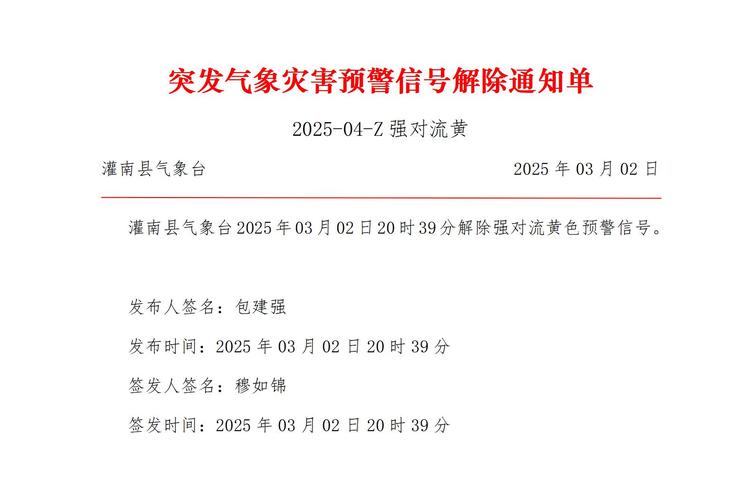 湖北省保康县发布强对流黄色预警