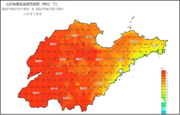 山东省齐河县发布高温橙色预警