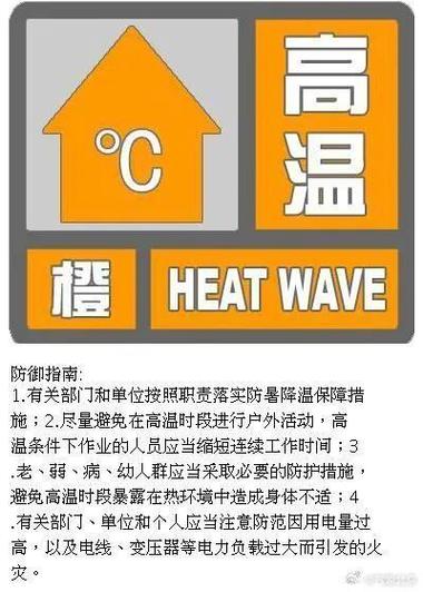山西省平定县发布高温橙色预警